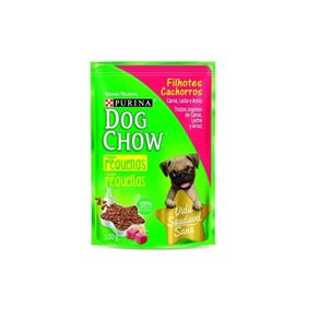 Ração para Cães Filhotes Pequenos Sabor Carne, Leite e Arroz Dog Chow 100g