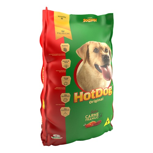 Ração para Cães HotDog Original Sabor Carne e Frango 15kg