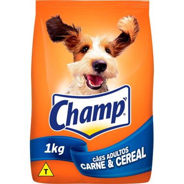 Ração para Cães Sabor Carne e Cereal Champ 1kg