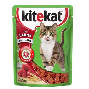 Ração para Gatos Adultos Sabor Carne Kitekat 70g