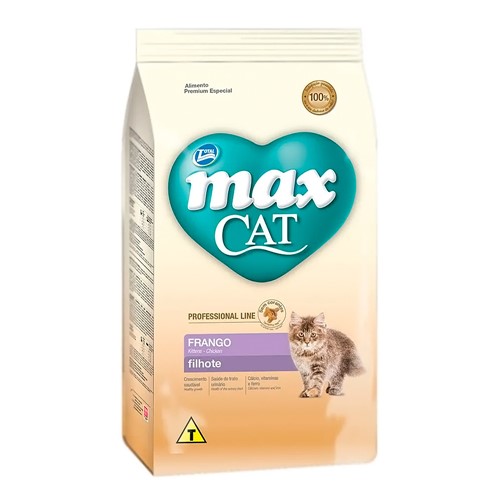 Ração para Gatos Max Cat Professional Line Filhotes Sabor Frango 1kg