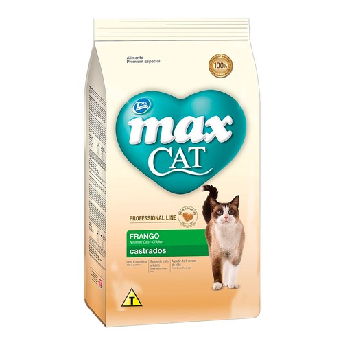 Ração para Gatos Max Cat Professional Line Gatos Castrados Sabor Frango 1kg