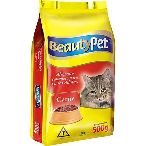Ração para Gatos Sabor Carne 500g - Beauty Pet