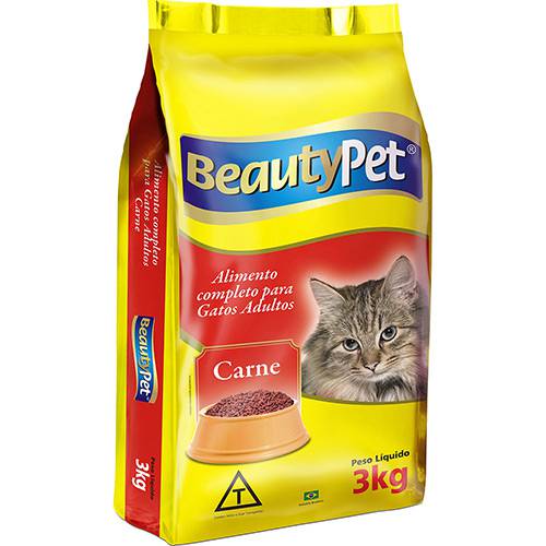 Ração para Gatos Sabor Carne 3kg - Beauty Pet