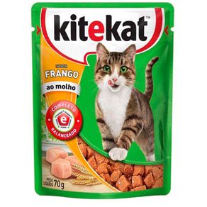 Ração para Gatos Sabor Frango ao Molho Kitekat 70g