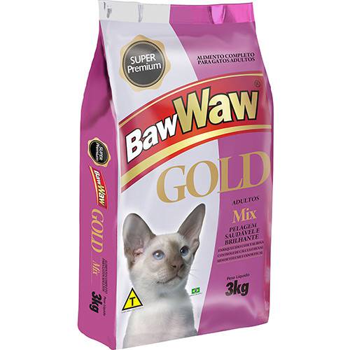 Ração para Gatos Sabor Mix Gold Super Premium 3kg - Baw Waw