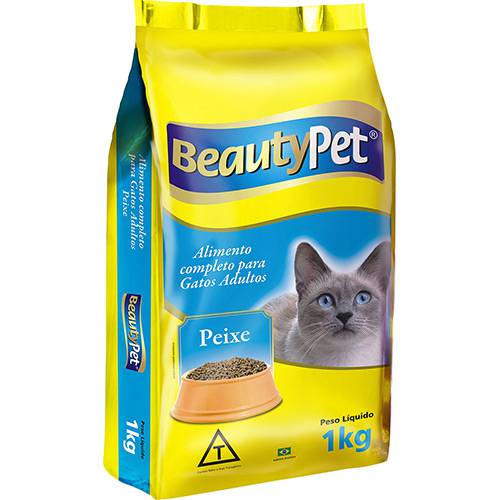 Ração para Gatos Sabor Peixe 1kg - Beauty Pet