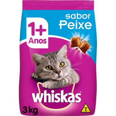 Ração para Gatos Sabor Peixe Whiskas 3kg
