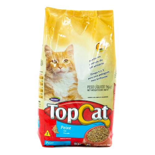 Ração para Gatos Top Cat Sabor Peixe com 1kg
