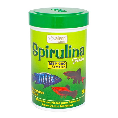 Ração para Peixes Alcon Spirulina Flakes com 50g