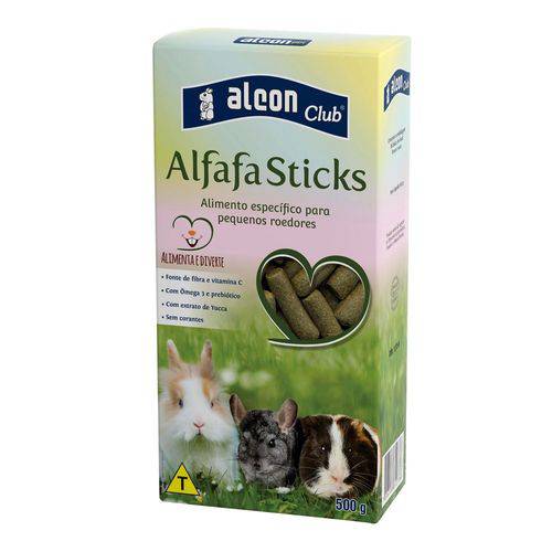 Ração para Pequenos Roedores Alfafa Sticks Alcon 500g