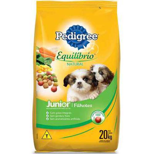 Ração Pedigree Equilíbrio Natural Junior para Cães Filhotes - 20kg