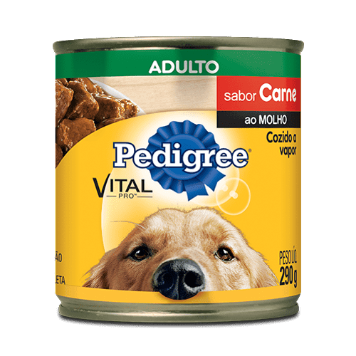 Ração Pedigree Vital Pro Carne ao Molho Lata para Cães Adultos - 290g 290g