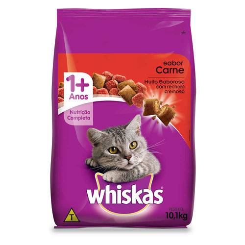 Ração Pedigree Whiskas para Gatos Sabor Carne 10,1kg