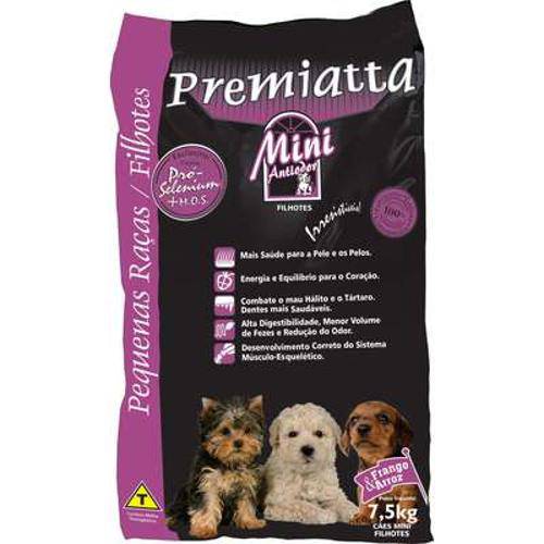 Ração Premiatta Mini Anti-Odor para Cães Filhotes de Raças Pequenas - 7,5 Kg