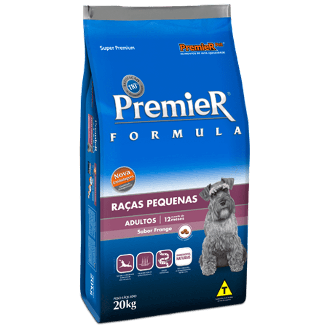 Ração Premier Formula Raças Pequenas Cães Adultos Frango 20kg
