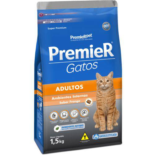 Ração Premier Gatos Adultos Frango - 7,5kg