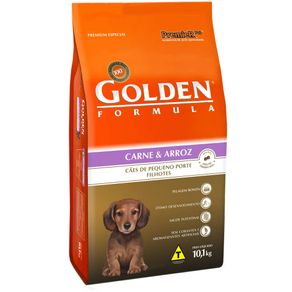 Ração Premier Golden Cães Filhotes Carne e Arroz Pequeno Porte 10,1kg