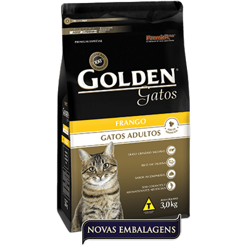 Ração Premier Golden Frango para Gatos Adultos 10,1kg