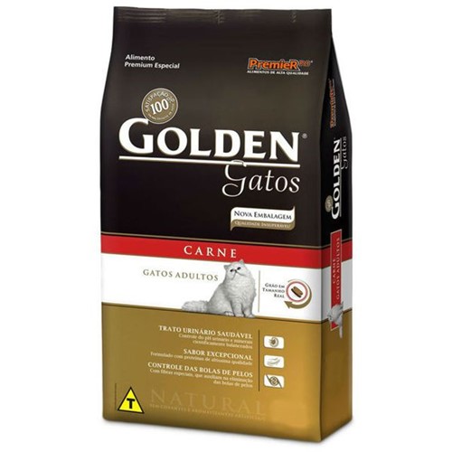 Ração Premier Golden Gatos Adultos Carne 10,1kg