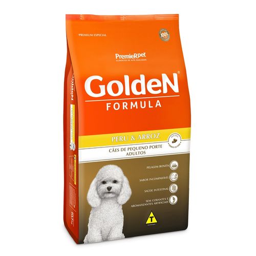 Ração Premier Pet Golden Formula Sabor Peru e Arroz para Cães Adultos de Raças Pequenas 1kg