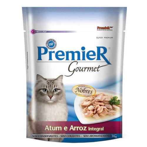 Ração Premier Pet Gourmet Sachê Atum para Gatos Adulto