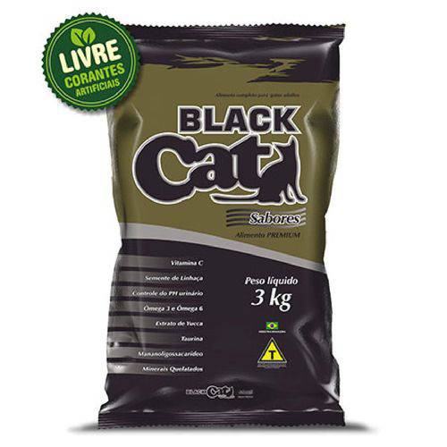 Ração Premium Black Cat 3kg