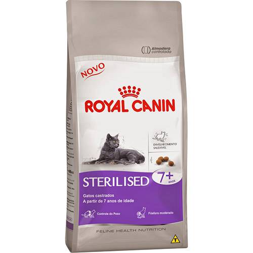 Ração Royal Canin Feline Sterilised 7+ para Gatos Adultos Castrados - 7,5kg
