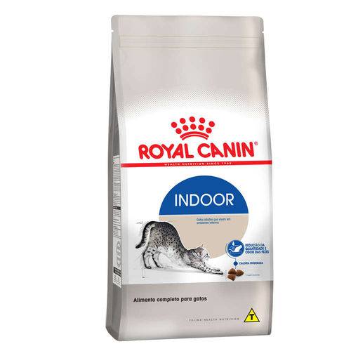 Ração Royal Canin Indoor para Gatos Adultos que Vivem em Ambientes Internos - 400 Gr