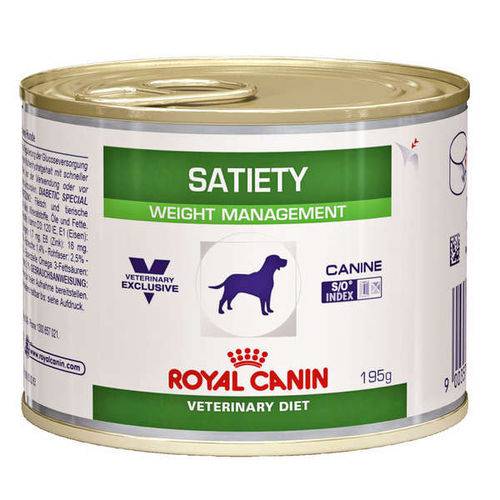 Ração Royal Canin Lata Canine Veterinary Diet Satiety Support Wet para Cães Adult Obesos - 195 G