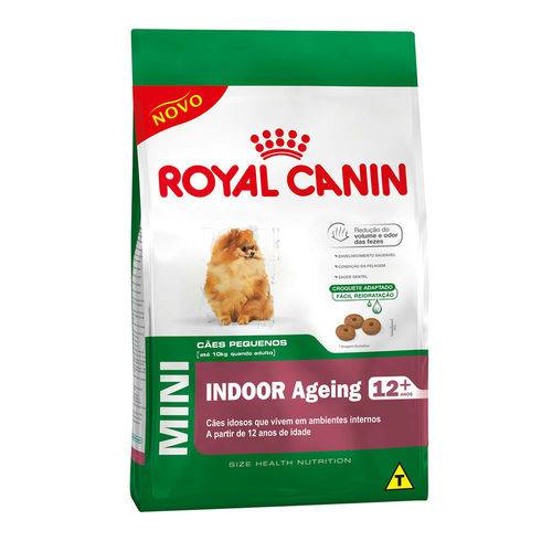 Ração Royal Canin Mini Indoor 12+ Cães Adultos - 1kg