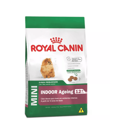Ração Royal Canin Mini Indoor Ageing 12+ para Cães Sênior de Raças Pequenas 2,5kg