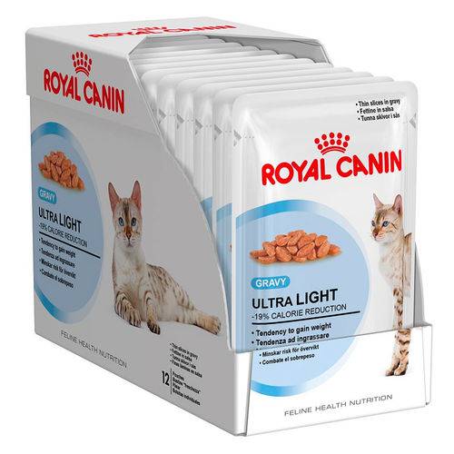 Ração Royal Canin Sachê Feline Ultra Light - 85g - Caixa 12 Unidades