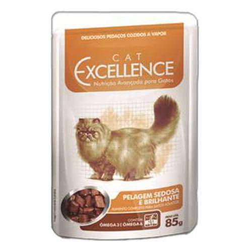 Ração Selecta Excellence Cat Sache para Gatos Pelagem Sedosa - 85 G