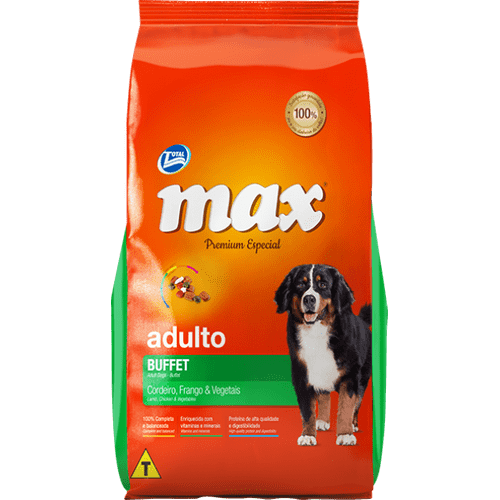 Ração Total Max Buffet Cordeiro, Frango e Arroz para Cães Adultos 15kg