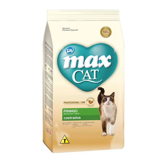 Ração Total Max Cat Profissional Line Sabor Frango para Gatos Castrados 20kg