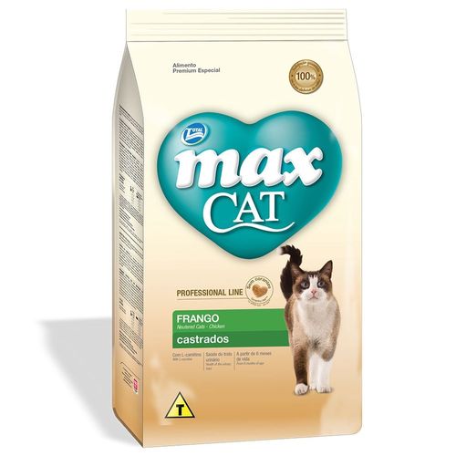 Ração Total Max Cat Profissional Line Sabor Frango para Gatos Castrados 10,1kg