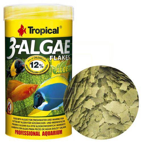 Ração Tropical 3-Algae Flakes 50g a Base de Algas