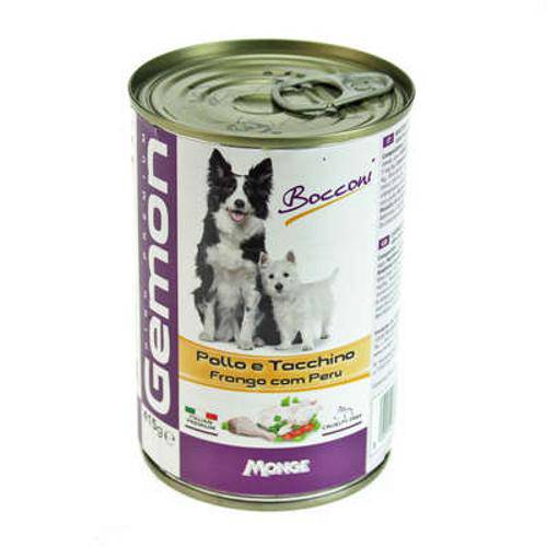 Ração Úmida Gemon em Lata de Frango e Peru para Cães - 415 G