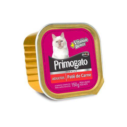 Ração Úmida Patê Primogato Carne para Gatos Adultos 150g