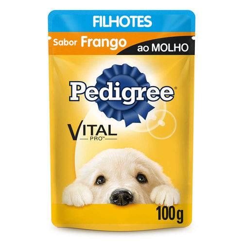 Ração Úmida Pedigree Sachê Sabor Frango para Cães Filhotes 100g