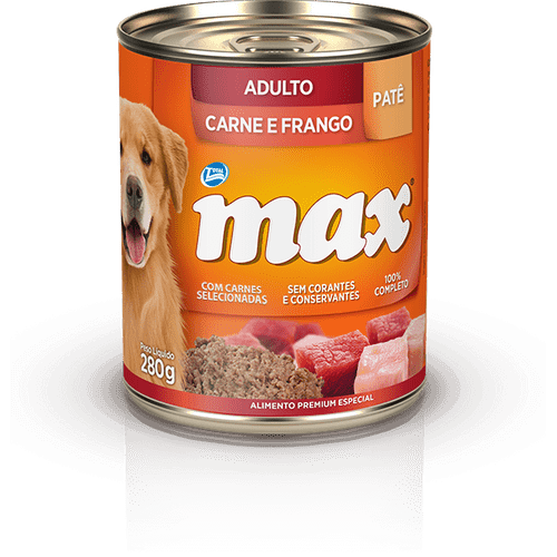 Ração Úmida Premium Total Max Patê Carne e Frango para Cães Adultos 280g