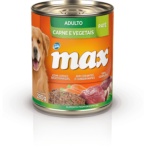 Ração Úmida Premium Total Max Patê Carne e Vegetais para Cães Adultos 280g