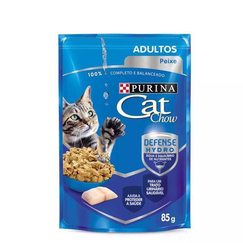 Ração Úmida Purina Cat Chow para Gatos Adultos Sabor Peixe 85g