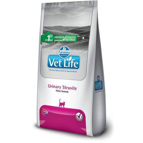 Ração Vet Life Natural Urinary Struvite Farmina para Gatos Adultos - 2kg