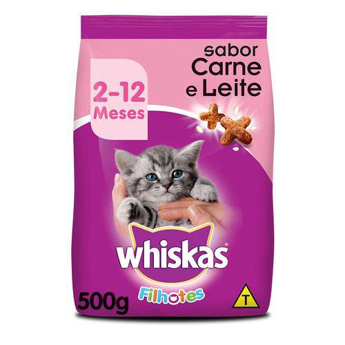 Ração Whiskas Carne e Leite para Gatos Filhotes