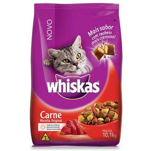 Ração Whiskas Carne para Gatos Adultos - 10,1kg
