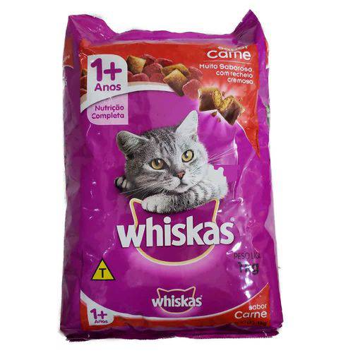 Ração Whiskas Carne para Gatos Adultos 1kg