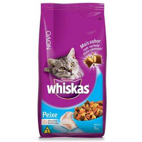 Ração Whiskas Peixe para Gatos Adultos - 3kg