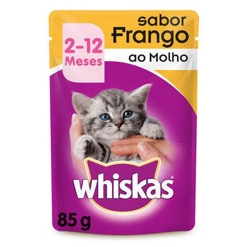 Ração Whiskas Sachê Frango para Gatos Filhotes